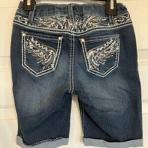 Girls sz10 Arizona Jean Co Bedazzled Jean Shorts